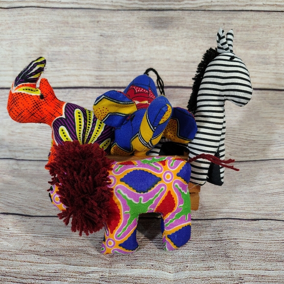 Set of 4 Handmade Stuffed Animals From Uganda, set 2 - Picture 2 of 8